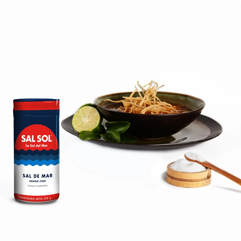 Caja sal sol bote grano fino 250 gr yodada fluorurada 12 unidades