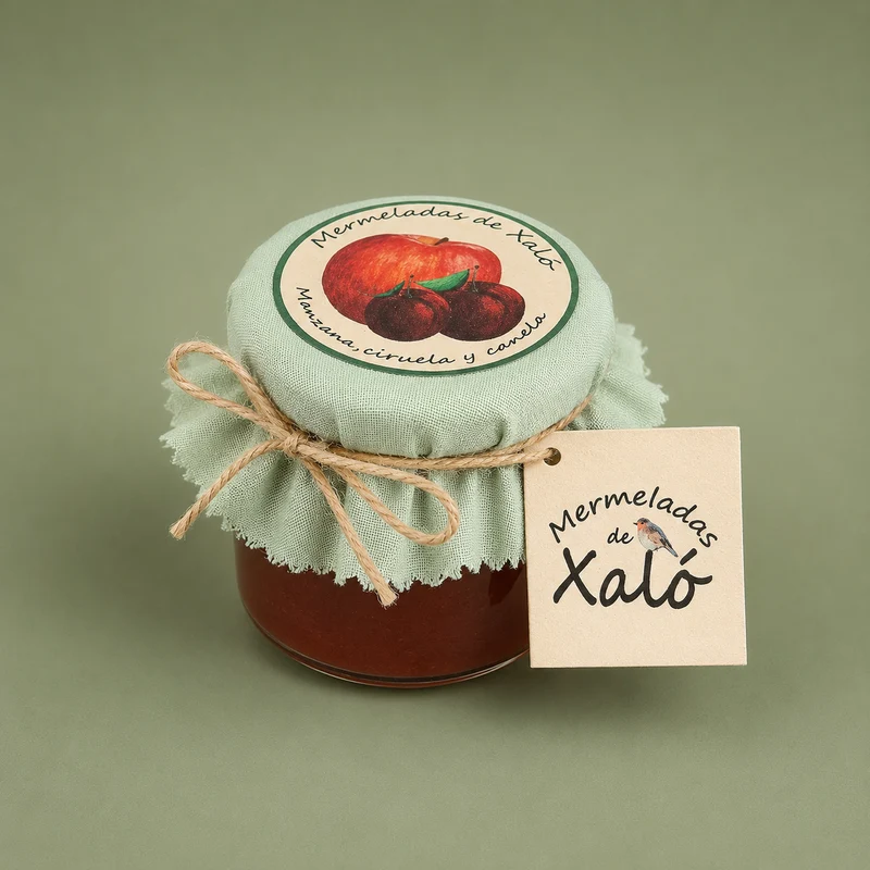 MERMELADAS DE XALÓ | MANZANA, CIRUELA Y CANELA 212gr