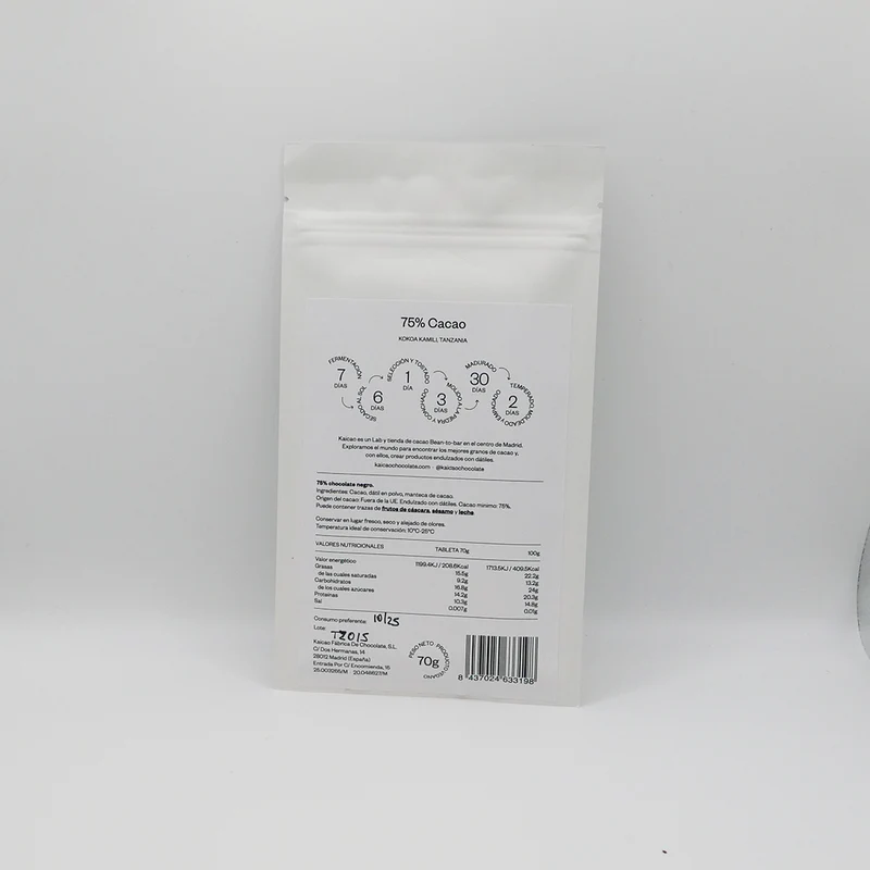 Chocolate negro 75% Tanzania Kaicao - tableta 70g