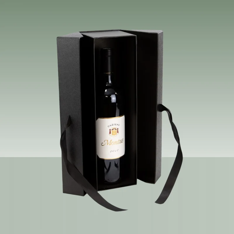 ESTUCHE NEGRO 1 BOTELLA CON CIERRE