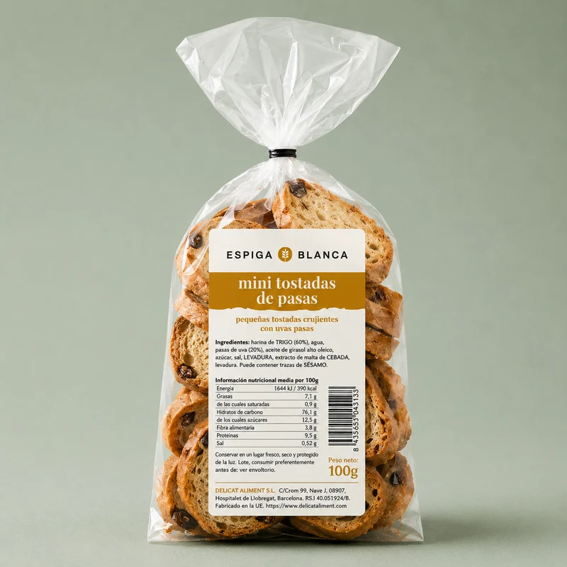 ESPIGA BLANCA | TOSTADITAS DE ARÁNDANOS 100gr