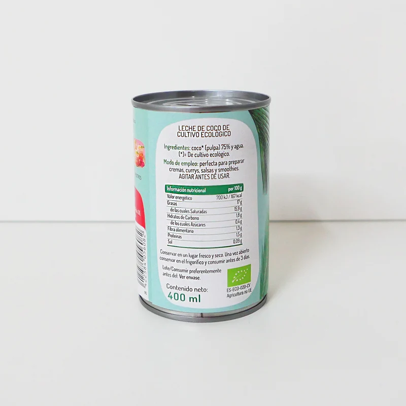 Leche de coco ecológico - 400 ml