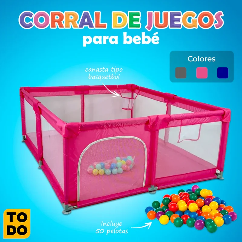 Corral de juegos [+50 pelotas + Maletin]
