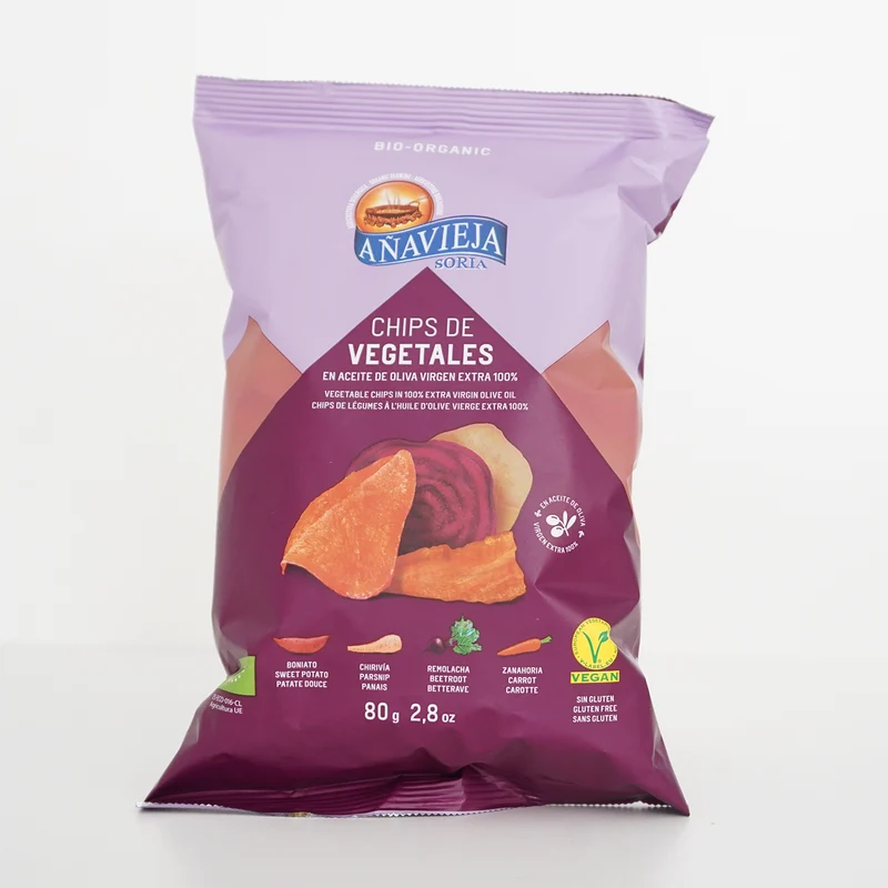 Chips vegetales ecológicos- Bolsa de 80g