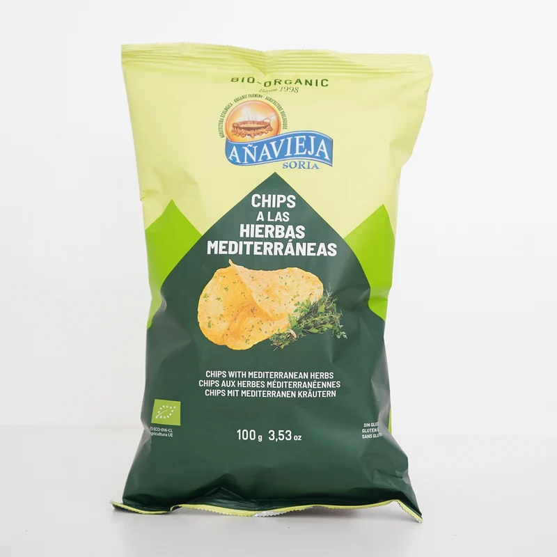 Patatas fritas ecológicas a las hierbas mediterráneas - Bolsa de 100g