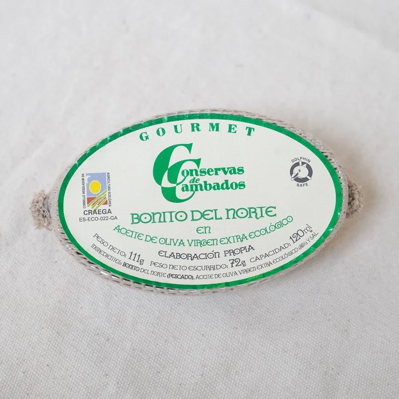 Bonito del norte en aceite de oliva virgen extra ecológico