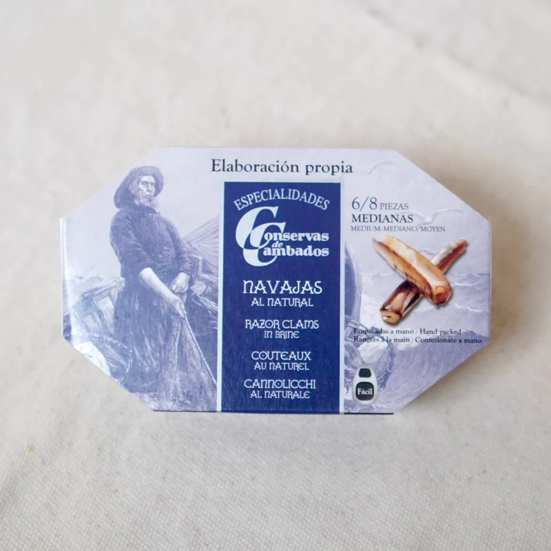 Navajas al natural 6/8 pcs - Lata de 110g