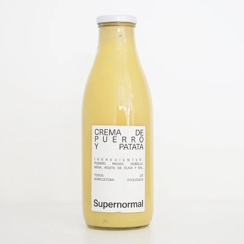 Crema de puerro y patata ecológica
