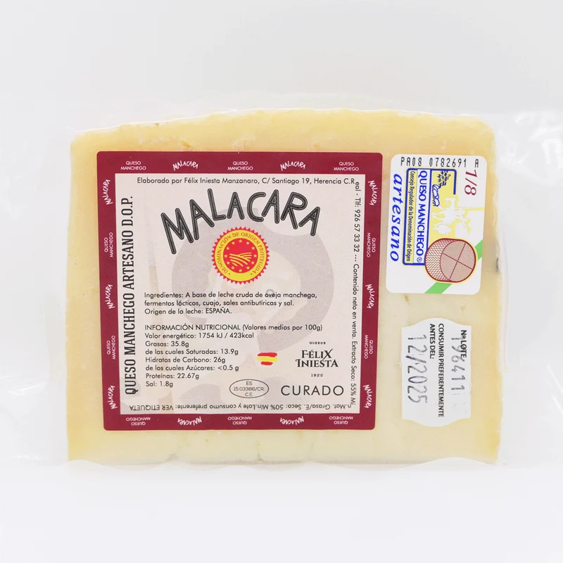 Queso Curado Malacara Manchego DOP - 250g