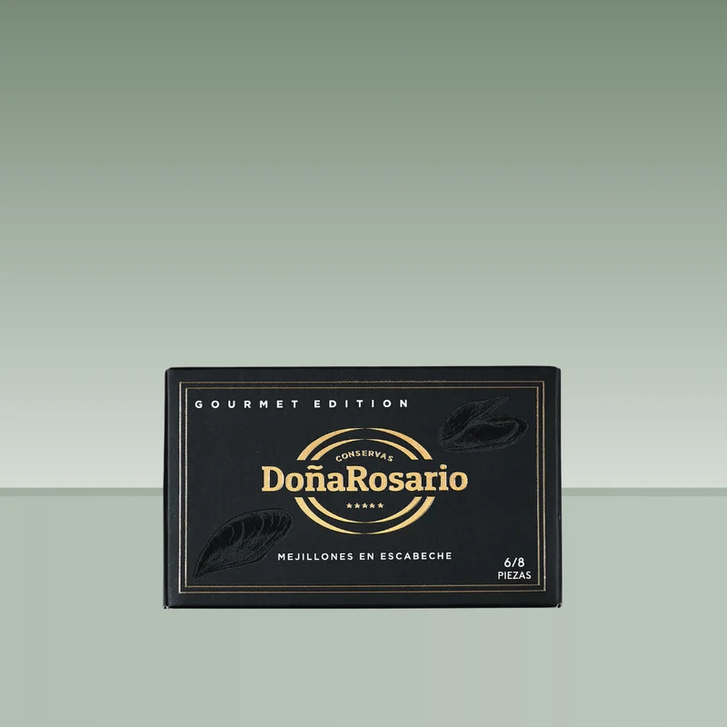 DOÑA ROSARIO | MEJILLONES ES ESCABECHE 6/8 PIEZAS GOURMET EDITION