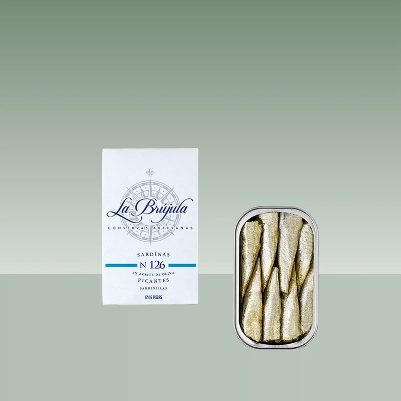 LA BRÚJULA | SARDINAS EN ACEITE DE OLIVA PICANTES Nº 126 115gr