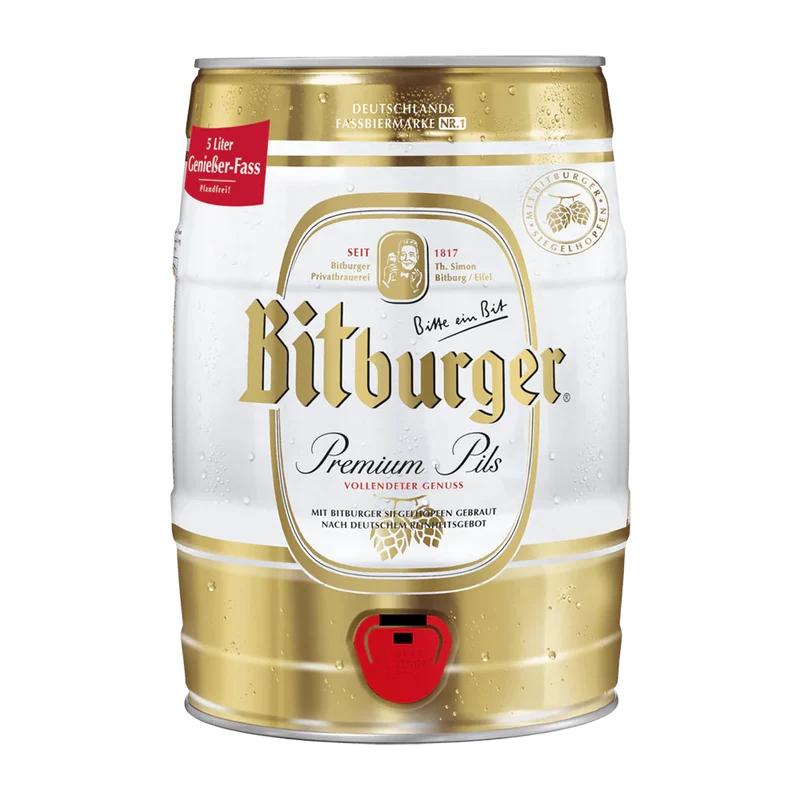 Bitburger- Premium Pils 4.8% 5 Liter Mini Keg