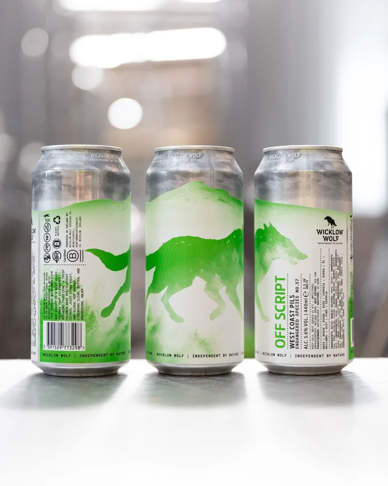 Wicklow Wolf- Off Script West Coast Pils 5.6% ABV 440ml Can