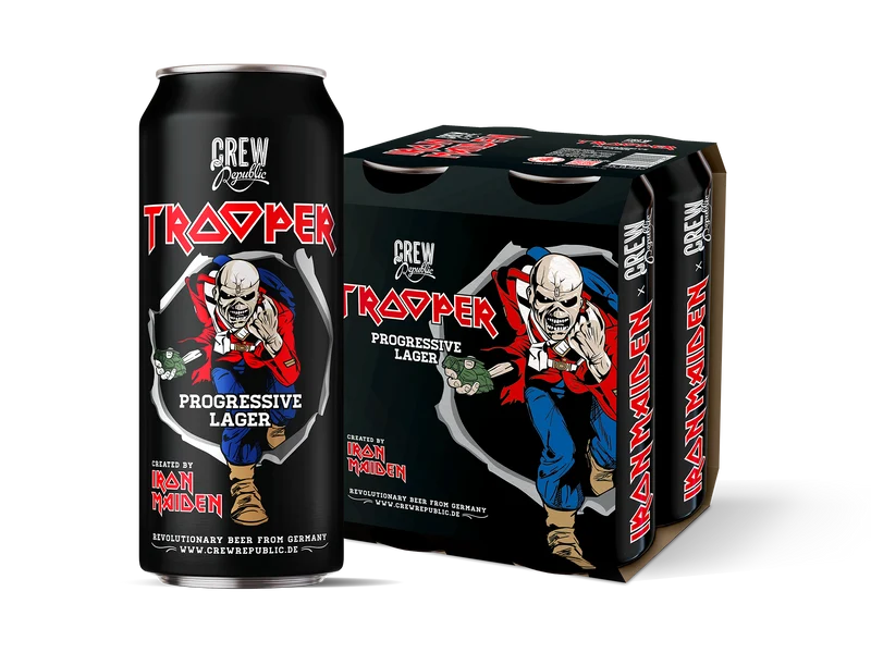 Crew Republic - Iron Maiden Trooper Progressive Lager 5.0% ABV 440ml Can Pack