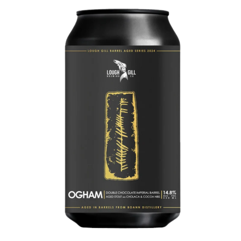 Lough Gill X Boann Distillery- Ogham Double Chocolate Imperial BA Stout 14.8% ABV 330ml Can
