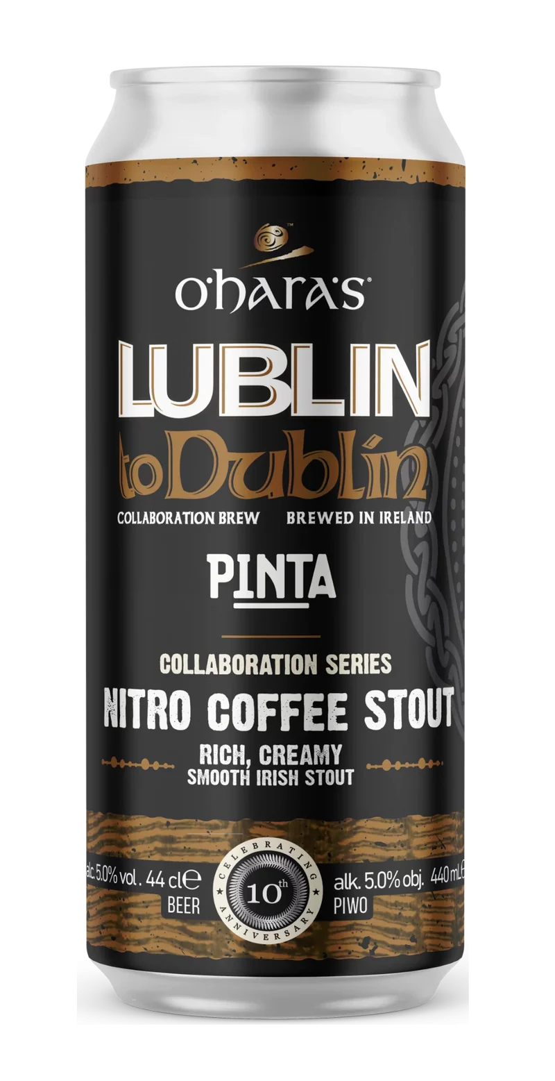 O'Hara's X Pinta- Lublin To Dublin Nitro Coffee Stout 5% ABV 440ml Can