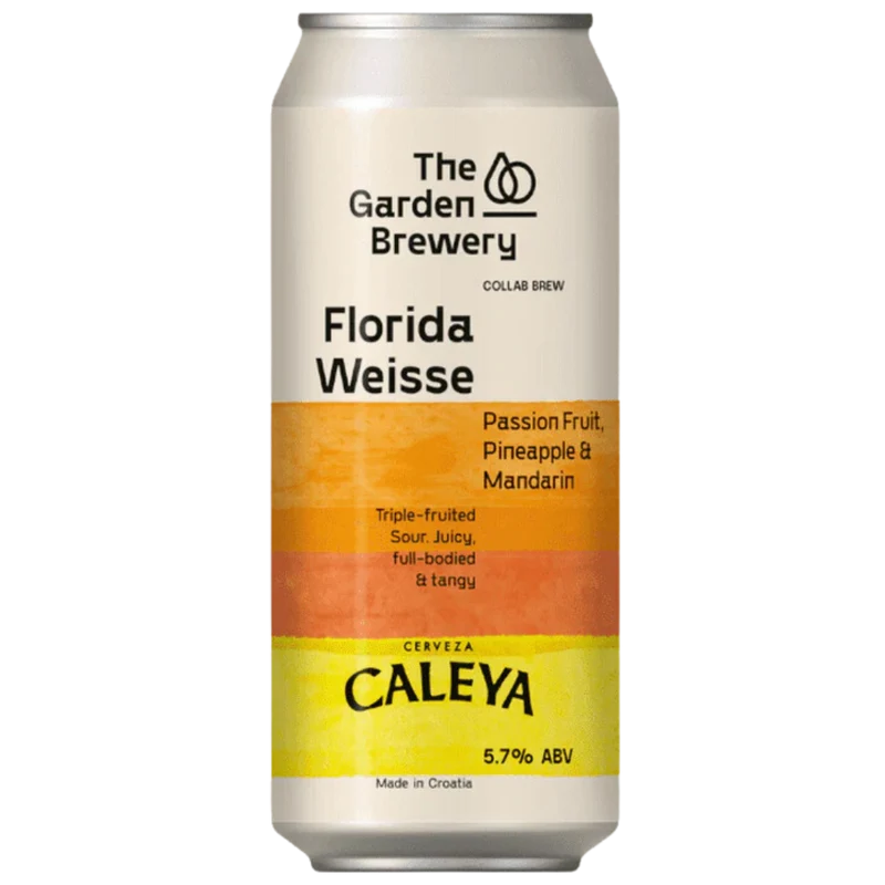 The Garden Brewery- Florida Weisse Passion Fruit, Pineapple & Mandarin Sour 5.7% ABV 440ml Can