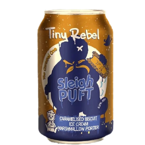 Tiny Rebel- Sleigh Puft Caramelised Biscuit Ice-Cream Marshmallow Porter 5.2% ABV 330ml Can