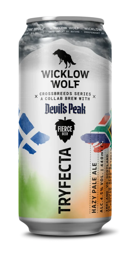 Wicklow Wolf collab Fierce Beer, Devil's Peak- Tryfecta Pale Ale 4.5% ABV 440ml Can
