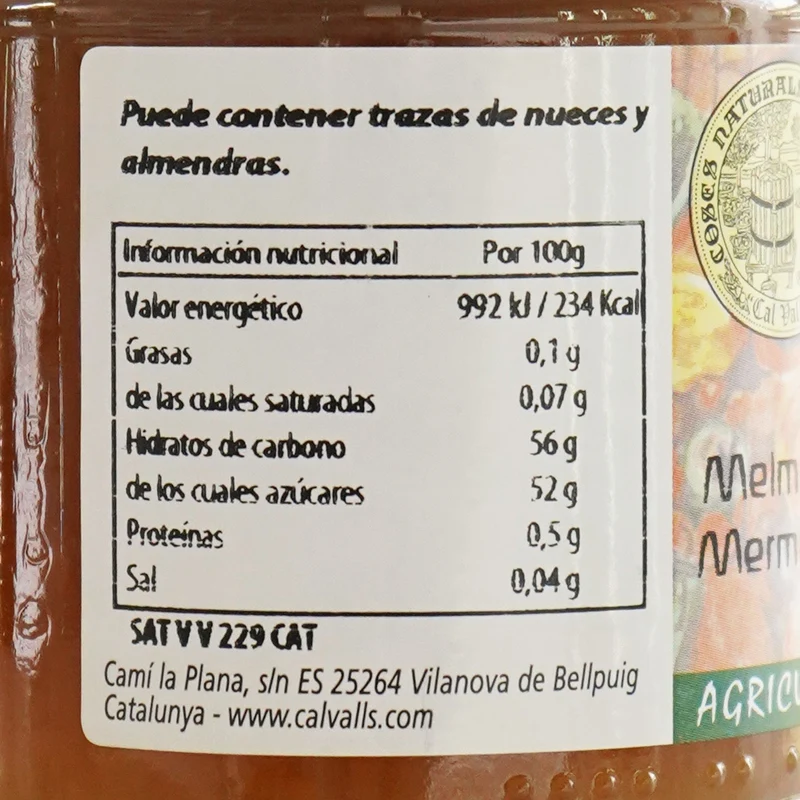 Mermelada de naranja ecológica Call Valls - 240g
