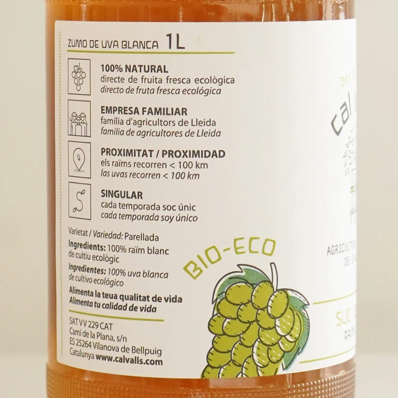 Zumo de uva ecológico