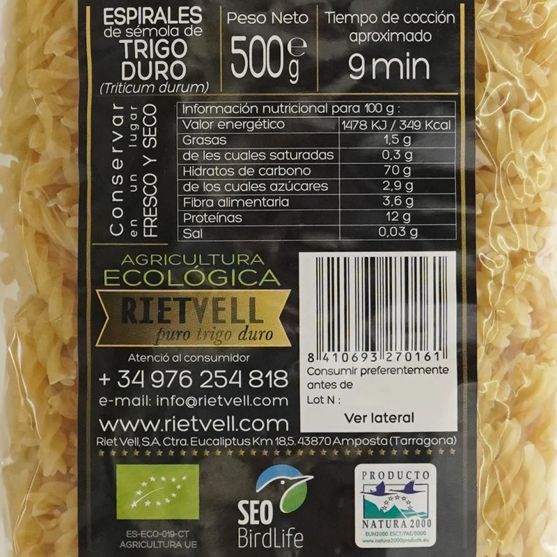 Espirales ecológicas - 500g