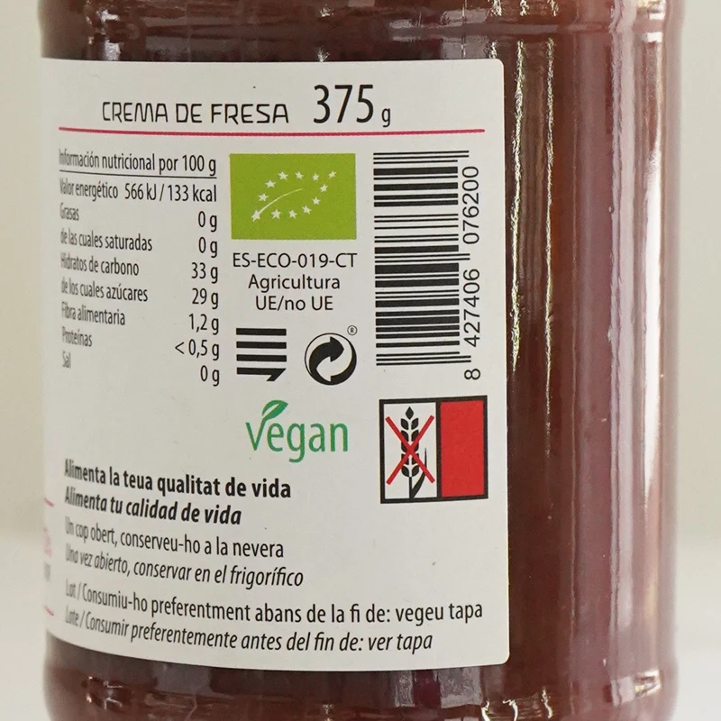 Mermelada de fresa ecológica Call Valls - 375g