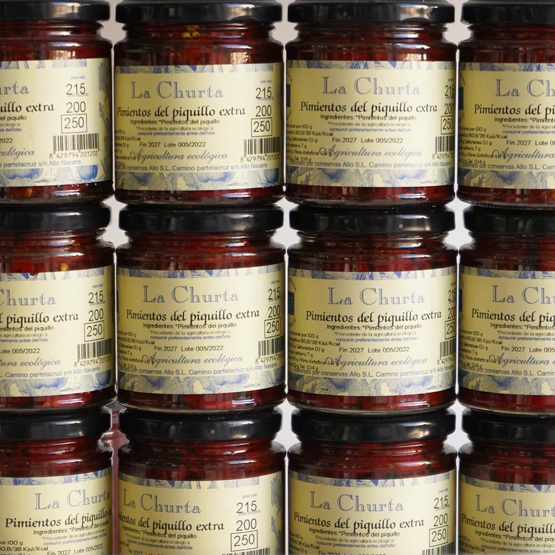 Pimientos del piquillo extra en conserva ecológicos - tarro 250g