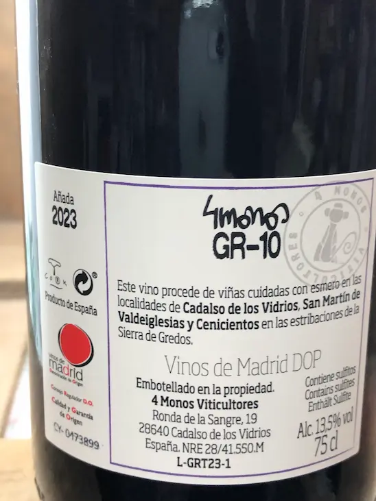 Vino 4 Monos GR-10