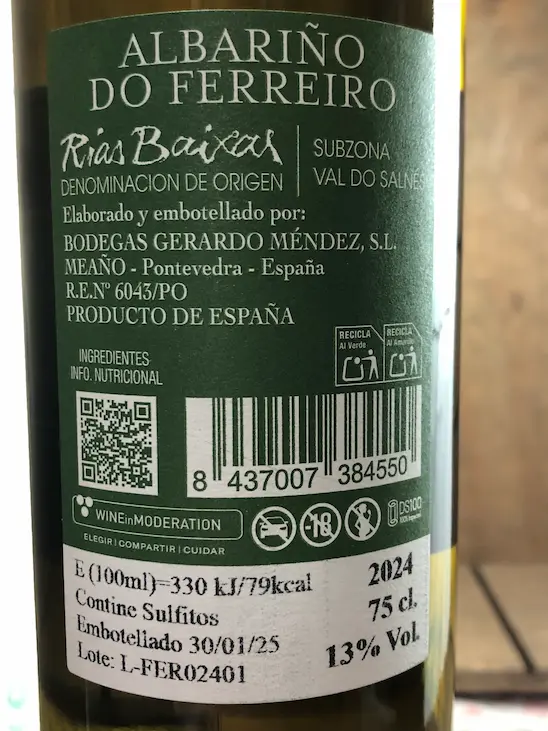 Do Ferreiro Albariño
