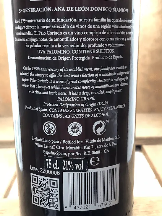 Palo Cortado Leona