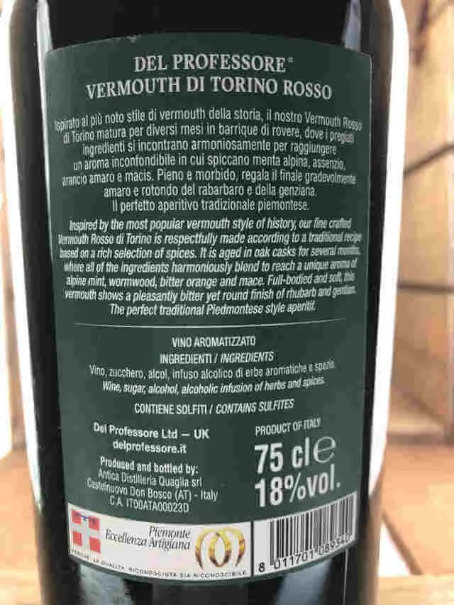 Del professore antica receta rojo