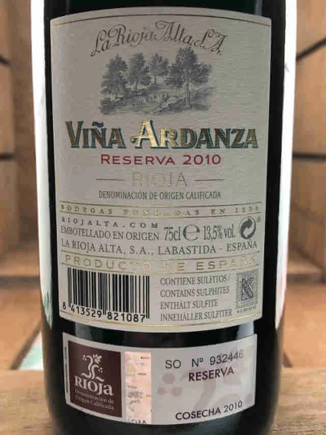 Viña Ardanza reserva