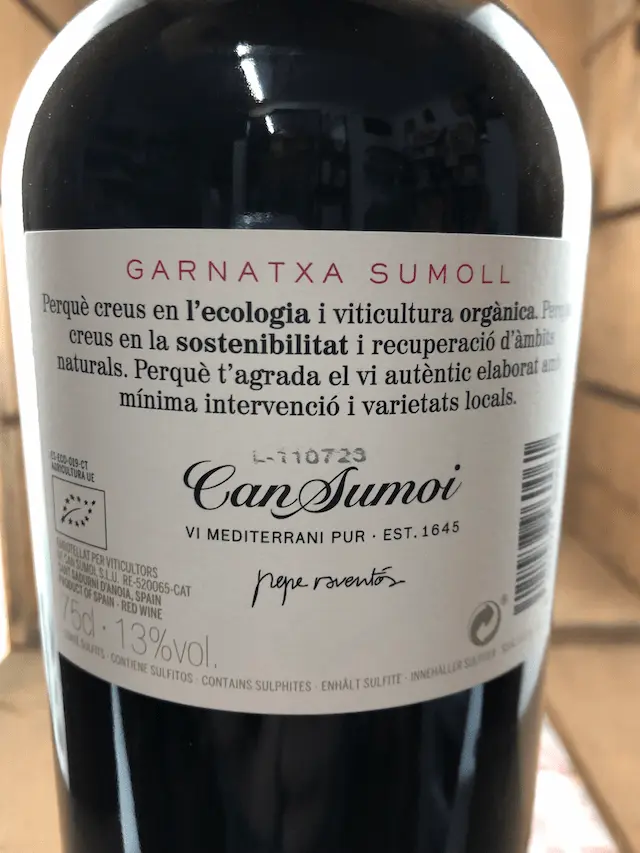 Can Sumoi Sumoll Garnacha