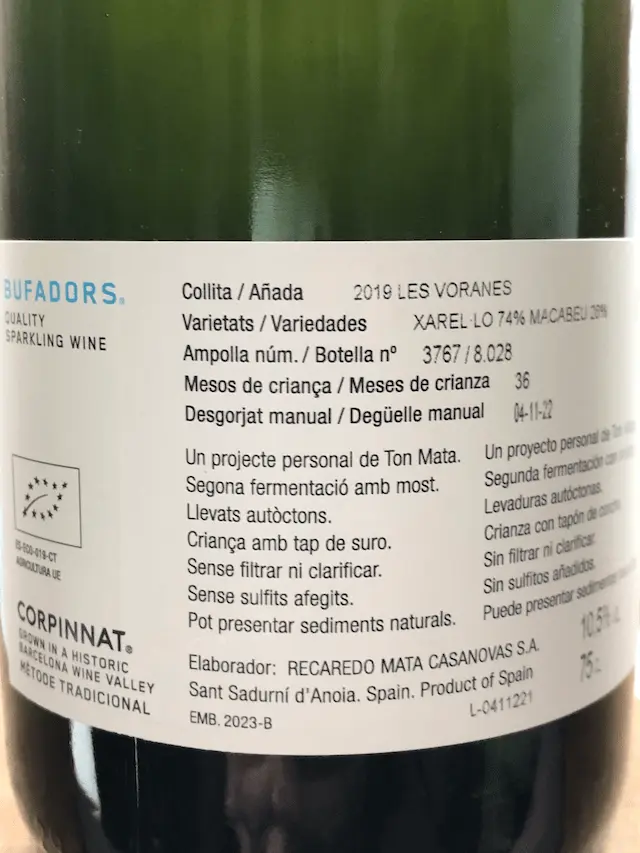 Bufadors Les Voranes Brut nature