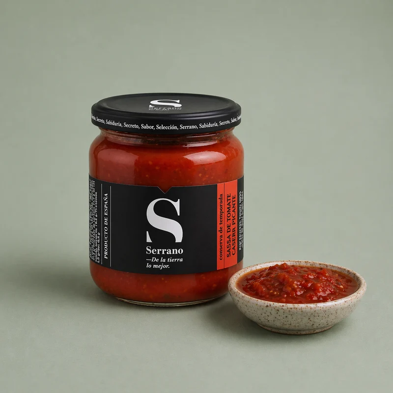 SERRANO | SALSA DE TOMATE CASERA PICANTE 360gr
