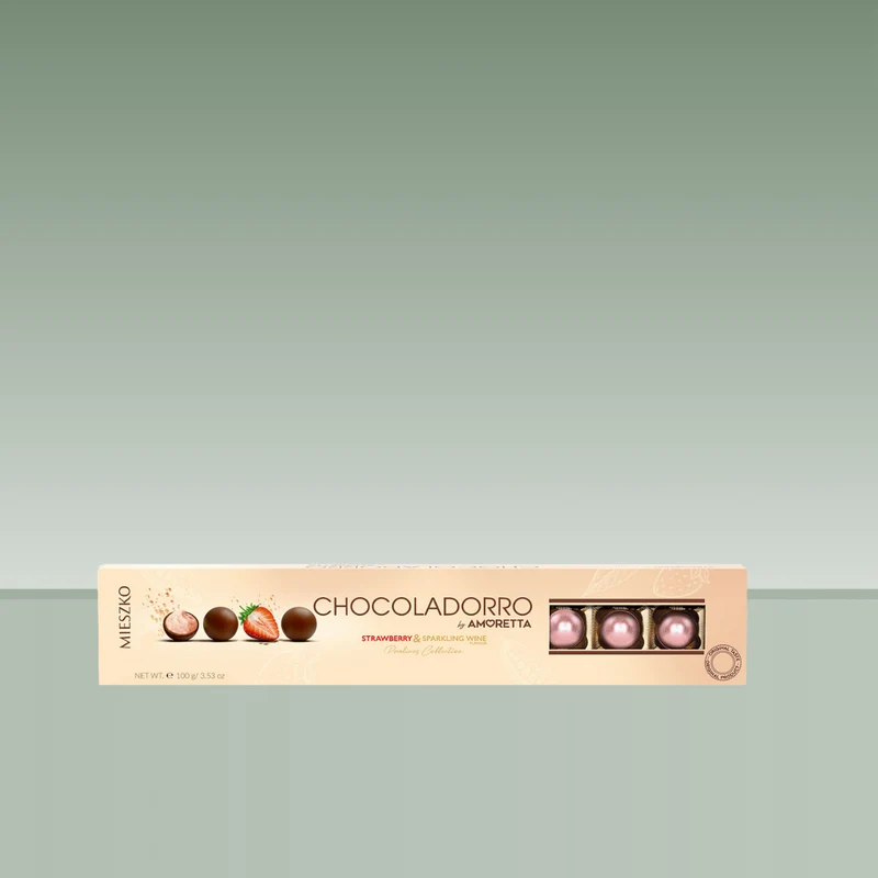 MIEZKO | CHOCOLADORRO BY AMORETTA STRAWBERRY & SPARKLING WINE 100gr