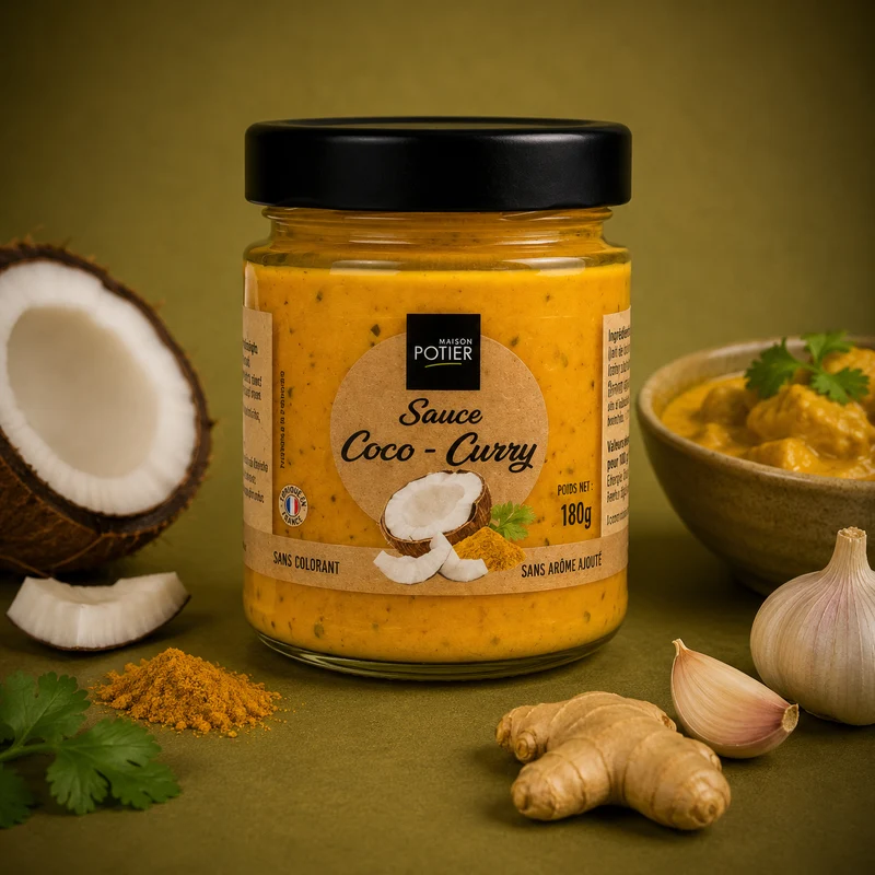 MAISON POTIER | SALSA DE COCO Y CURRY 180gr