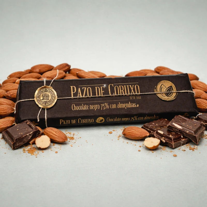 PAZO DE CORUXO | CHOCOLATE 75% CON ALMENDRAS 300gr