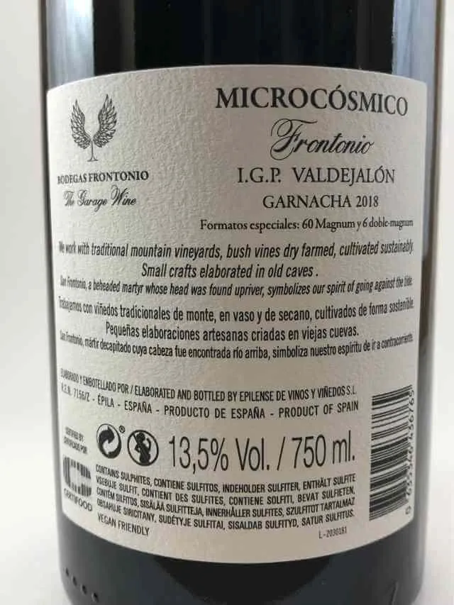Microcósmico Frontonio Garnacha