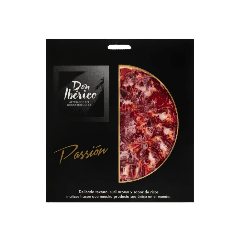 Lomo de Bellota 100% Ibérico loncheado a cuchillo de Don Ibérico, 5 sobres de 80 g