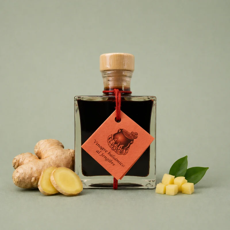 EL PEROLET | VINAGRE BALSÁMICO AL JENGIBRE 10CL