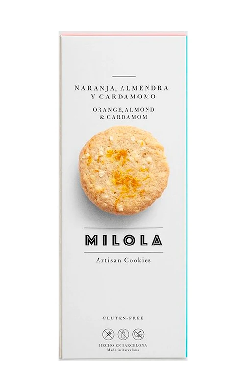 Galletas artesanas naranja, almendra y cardamomo Milola 160g