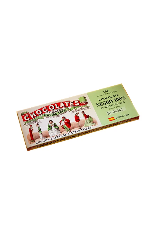 Chocolate negro 100% Matias Lópèz 75 gr.