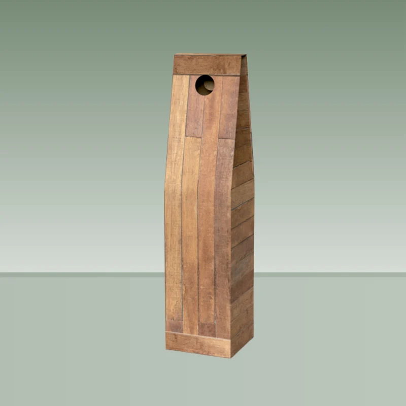 CAJA 1 BOTELLA IMITACIÓN MADERA