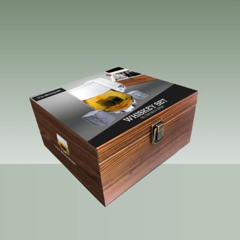 VIN BOUQUET | SET DE WHISKY CAJA MADERA