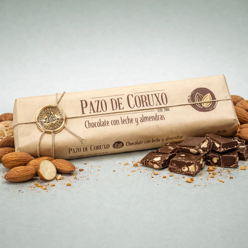 PAZO DE CORUXO | CHOCOLATE CON LECHE Y ALMENDRAS 300gr