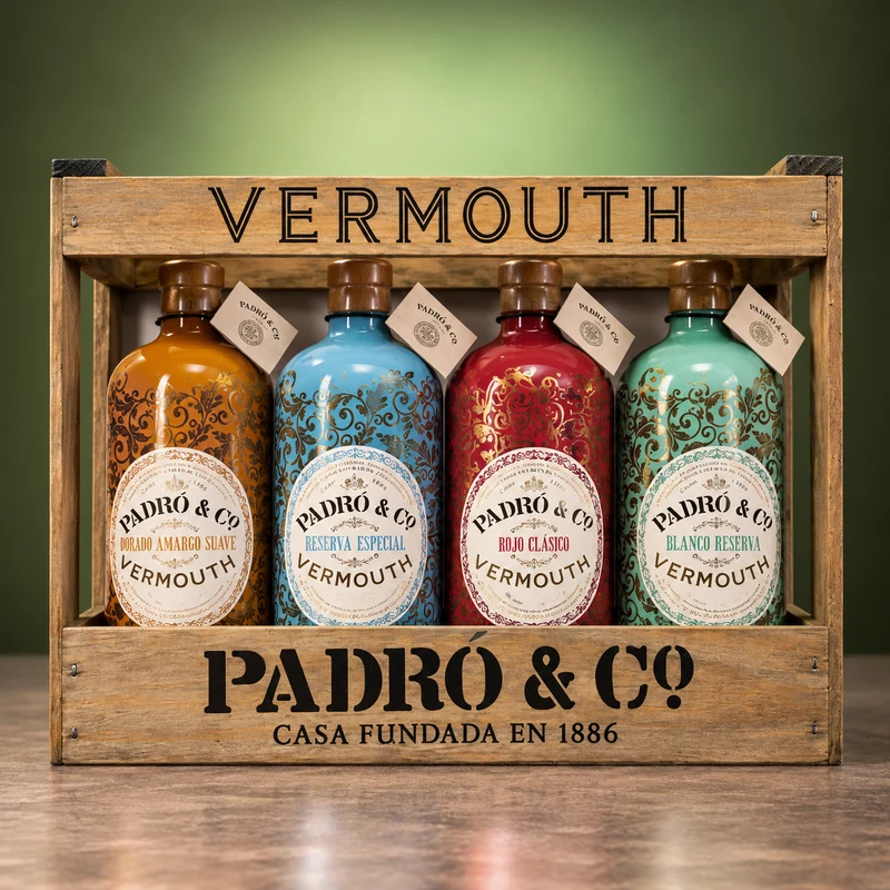 PADRÓ & CO | CAJA MADERA PACK VERMOUTH