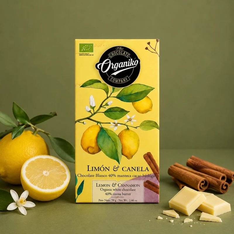 ORGANIKO | CHOCOLATE LIMON & CANELA 70gr
