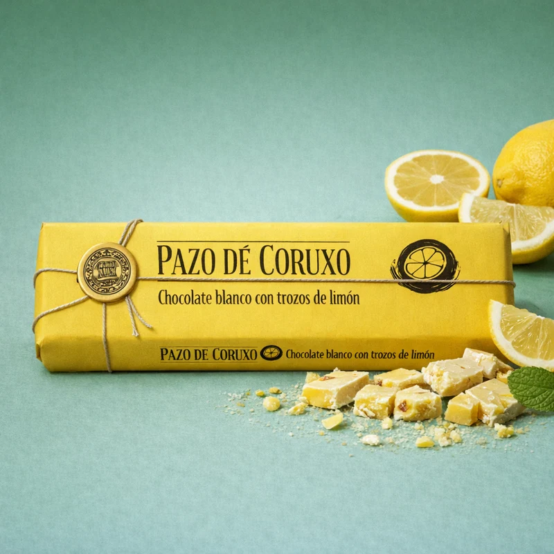 PAZO DE CORUXO | CHOCOLATE BLANCO CON TROZOS DE LIMÓN 300gr